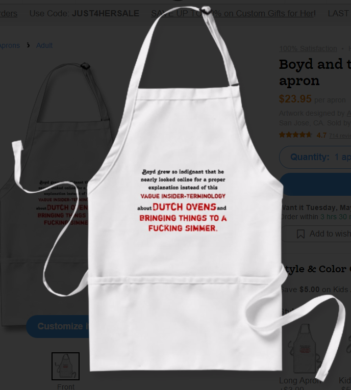 dutch oven quote apron